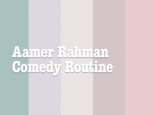 Aamer Rahman Comedy Routine